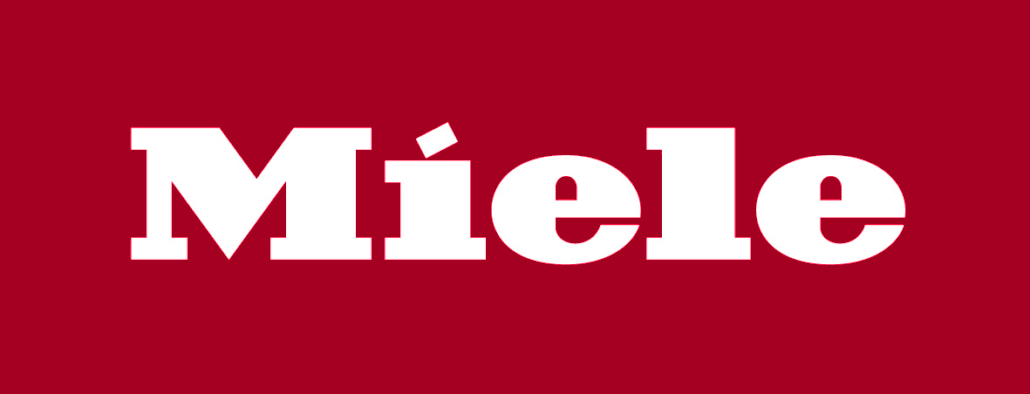 miele logo with red background and white text