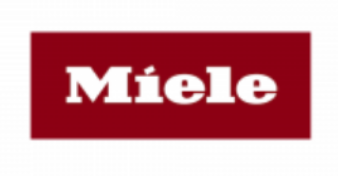 Miele Logo with red background and white text