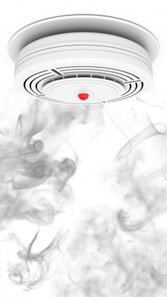 White smoke detector 